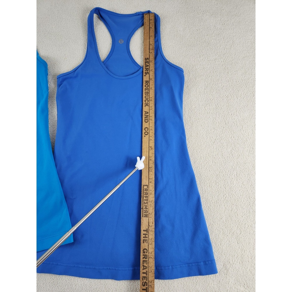 Set of 2 Lululemon Racerback Tank Tops Blue Size M? Athliesure Yoga - Picture 4 of 7